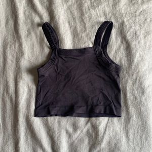 Urban outfitters basic black cropped tank